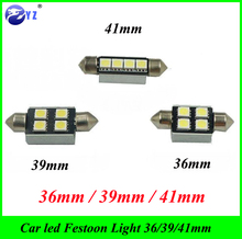 Lâmpada para interior do carro, cortina branca fria canbus sem erros 36mm 39mm 41mm 5050 c5w 5smd de3423 6418 12v, lâmpada para luz da placa de identificação com 10 peças 2024 - compre barato