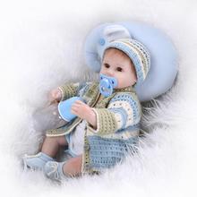 Boneca bebê reborn 42cm, silicone macio, brinquedo para recém-nascidos, boneco reborn, presente de natal, aniversário, filme, adereços de fotografia 2024 - compre barato