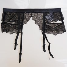 Black Lace Garters Satin Women/Female/Lady Sexy Garter Belts for stockings, Metal Clips Suspender Belt Underwear Lingerie GA1106 2024 - buy cheap