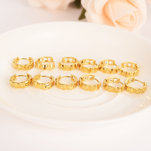 gold Africa Dubai circle Jewelry romantic Ethiopia Geometric Hoop Earrings for Women Gold Twisted Earring girls wedding gifts 2024 - buy cheap