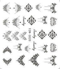YWK кружевное ожерелье наклейки для дизайна ногтей Черное кружево полный дизайн ногтей 2024 - купить недорого