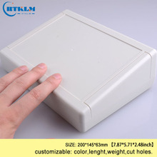 Caixa de plástico eletrônica de projeto diy, 4 unidades, abs plástico junção caixa pcb diy design da caixa de conexão do fio 200*145*63mm revestimento do desktop 2024 - compre barato