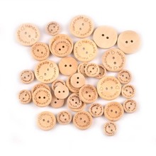 30pcs/lot 15-25mm Natural Letter Wooden Buttons For Handmade Clothing Sewing Apparel Accessories Scrapbooking Craft DIY M1900 2024 - buy cheap