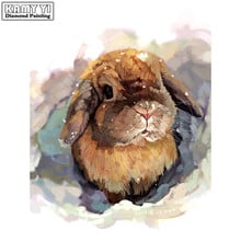 5D DIY Diamond embroidery Cross stitch Rabbit Full Square/Round Diamond mosaic Diamond painting decoration HYY 2024 - buy cheap