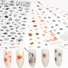 2 Sheets/Set Petal 3D Tips Nail Sticker Flower Design Adhesive Craft Nail Art Decals For Nails Decorations DIY Manicure 2024 - buy cheap