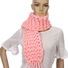 New The Korean Version Fashion Knitting Wool Scarf Woman Shag Line Warm Winter Scarves Hand Knitting Customized 130*15 cm 2024 - buy cheap