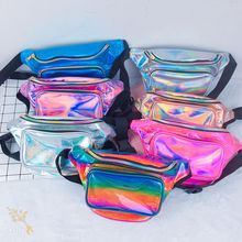Pochete transparente com lantejoulas, bolsa de viagem para mulheres e homens, com glitter, cinto com lantejoulas, bolsa para quadril, nova moda 2019 2024 - compre barato