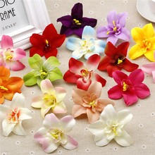 6pcs 6cm orchid Cloth Artificial Flower For Wedding Party Home Room Decoration Marriage Shoes Hats Accessories Silk Flower 2024 - buy cheap