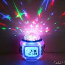 Home Decor Music Starry Star Sky Digital Clock Led Projection Projector Alarm Clock Calendar Night Light Color Changing Z03 2024 - buy cheap