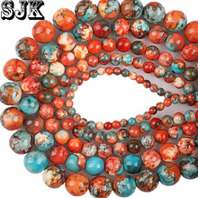 Natural Clay Blue Rainbow Color Ceramic Stone Round Beads 4 6 8 10 12mm Handmade Necklace Bracelet Jewelry Making free shipping 2024 - buy cheap