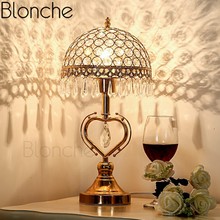 Nordic Modern Crystal Table Lamps Led Stand Desk Light for Living Room Bedroom Home Decor Iron Art Bedside Reading Fixtures E27 2024 - buy cheap