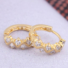 Luxury Gold Zircon Crystal Earrings for Women Ear Jewelry Earring Fashion Wedding Jewelry Accessories BH 2024 - buy cheap