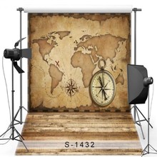 Large World Vintage Map Wood Background polyester or Vinyl cloth High quality Computer print wall  photo backdrop 2024 - buy cheap