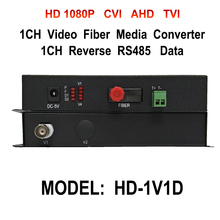 2MP 1080P 1 Ch HD CVI AHD TVI видео RS485 волоконно-оптический медиа конвертер расширитель 20 км для 1080p TVI CVI коаксиальный CCTV камеры 2024 - купить недорого