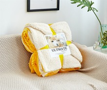 Cama de sofá em tecido, cobertura grossa e quente de lã, macio e fofo, estilo nórdico, para viagem 2024 - compre barato