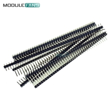 50PCS/LOT 40 Pin 1x40 Single Row Male 2.54mm Breakable Pin Header Right Angle Connector Strip 2024 - buy cheap