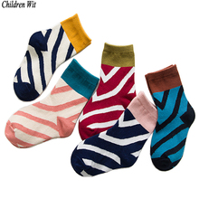 2018 Autumn New Children Socks Cotton British Style Fashion Kids Socks 1-12 Year Baby Boys Socks For Girls Socks 5 pairs / lot 2024 - buy cheap