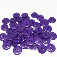 300pcs/lot 11mm Round In Purple T-shirt Round Buttons Resin Button with 2 Holes for Sewing&scrapbooking 2024 - buy cheap