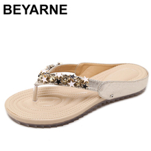 BEYARNE-Zapatillas planas de verano para mujer, chanclas de fondo suave, a la moda, talla grande, para playa 2024 - compra barato
