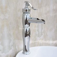 Tall NEW "Water Pump Look" Style Polished Chrome Single Hole / Lever Bathroom Vessel Basin Sink Faucet Hot Cold Mixer Tap acy022 2024 - buy cheap