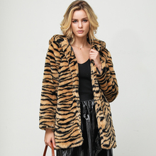 2019 осень зима новое пальто из искусственного меха женское длинное леопардовое пальто с капюшоном корейский большой размер 4XL Женская куртка из искусственного меха 2024 - купить недорого