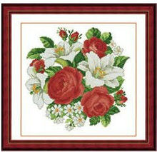 Посылка для вышивания, бесплатная доставка, наборы для вышивки крестиком, роза, цветок лилии 2024 - купить недорого