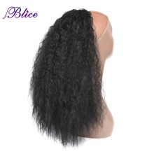 Blice Synthetic 20-24 inch Kinky Curly Ponytail Heat Resistant Hair Extensions With Two Plastic Combs All Colors Available 2024 - buy cheap