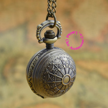 wholesale buyer price good quality fashion new bronze antique church roof ball ball pocket watch necklace with chain 2024 - buy cheap
