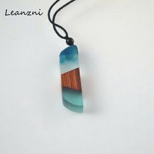 Leanzni-Colgante Vintage de resina de madera para hombres y mujeres, joyería, fábrica, regalos al por mayor 2024 - compra barato