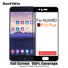 2PCS 100% Original Full Cover Tempered Glass for Huawei P10 Plus Screen Protector on Protective Glass for VKY AL00 L09 L29 Film 2024 - buy cheap