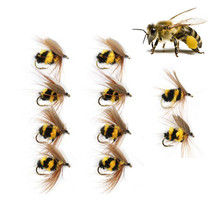 Novas isca artificial de inseto #10 peças, isca de abelha artificial para truta com 15mm 2024 - compre barato