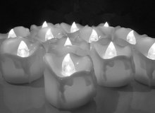 24pcs/Lot Flickering Flameless LED Tea Light dipped Wax Dripped Battery Operate Candles drop tear Wedding Xmas Home Party-WHITE 2024 - buy cheap