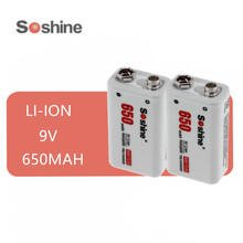 2 шт. Оригинальная литий-ионная аккумуляторная батарея SOSHINE 9V Pilas 650mAh 7,4 V для электронных инструментов 2024 - купить недорого