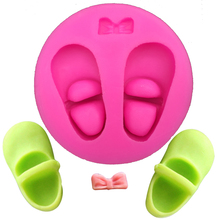 Angel Wings Food grade 3D fondant cake silicone mold Baby shoes for Reverse forming chocolate soap kitchen decoration tools 0146 2024 - buy cheap