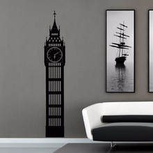 Calcomanía de pared del Big Ben, calcomanías de silueta del Skyline de Londres, murales, diseño de ciudad, arte Interior, decoración del hogar, oficina, sala de estar y dormitorio 2024 - compra barato