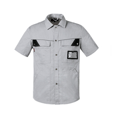 Мужская рубашка с коротким рукавом, отложным воротником и пуговицами 2024 - купить недорого