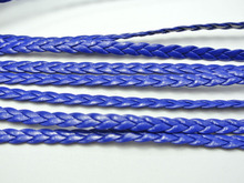 32.8 Feet Royal Blue Flat Braided  Leatherette String Jewelry Cord Flat Woven 5X1mm 2024 - buy cheap