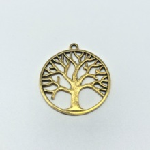 Junkang 10 peças popular árvore da vida americana europeia, pequeno pingente diy, pulseira de colar artesanal, acessórios de joias 2024 - compre barato