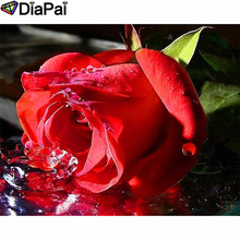 Diapai pintura de diamante 5d diy 100% quadrado completo/redondo broca "flor rosa" bordado de diamante ponto cruz decoração 3d a24744 2024 - compre barato