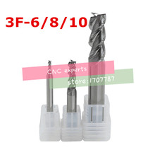 3pcs 3F-6/8/10 carbide Square Flatted End Mill,3flute Milling Cutter For Aluminum Endmill Tools Carbide Cnc End Mill Router Bits 2024 - buy cheap