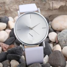 Timezone-Reloj de pulsera de cuarzo analógico para mujer, pulsera de cuero con esfera de diseño sencillo a la moda, 401 2024 - compra barato