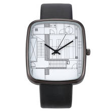 Woman Watches Fashion Leather Band Analog Quartz Round Wrist Watch woman Geometric pattern watches 2020 dames horloges clocks 2024 - buy cheap