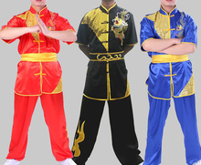 Roupa estampada unissex com mangas curtas, trajes infantis e adultos para artes marciais tai fu chuan wu kung fu 2024 - compre barato