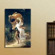 Impresión en lienzo de The Storm by Pierre Auguste, arte de pared, pintura famosa, reproducción, imagen Vintage, decoraciones para el hogar, obra de arte Retro 2024 - compra barato