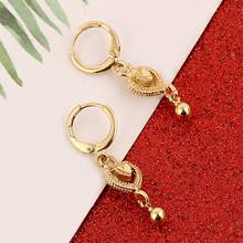 African Heart Earrings for Women Girl Gold Color Ball Earrings Arab Middle Eastern Jewelry Gift 2024 - buy cheap