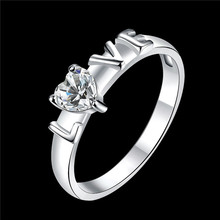 R761 Moda jóias de prata coração-em forma de anel com zircônia cúbica compromisso de amor presente do Dia Dos Namorados jóias charme quente 2024 - compre barato