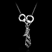 Fashion Jewelry Necklace Inspired by 50 Fifty Shades of Grey Christian Gray SOG Trilogy Handcuffs Masquerade Mask Tie Collier 2024 - buy cheap
