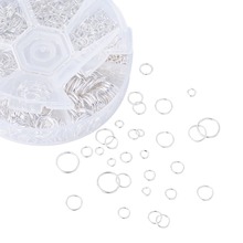 PandaHall-anillos de Metal de hierro para saltar, 4 ~ 10x0,7 ~ 1mm, 1700 unids/caja, anillos para juegos de joyería DIY, accesorios, suministros al por mayor 2024 - compra barato