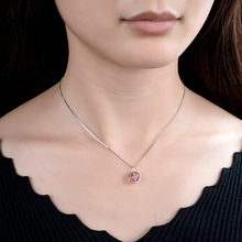 Collar de plata esterlina 925 para Mujer, colgante de óvalo de Luna rosa con ángulo de amor, gargantilla de regalo, Bisutería 2024 - compra barato