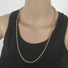 Men Women Bead Choker Unisex Cool Gothic Necklace Handmade Punk Rock Statement Collar Fashion Jewelry 2024 - buy cheap